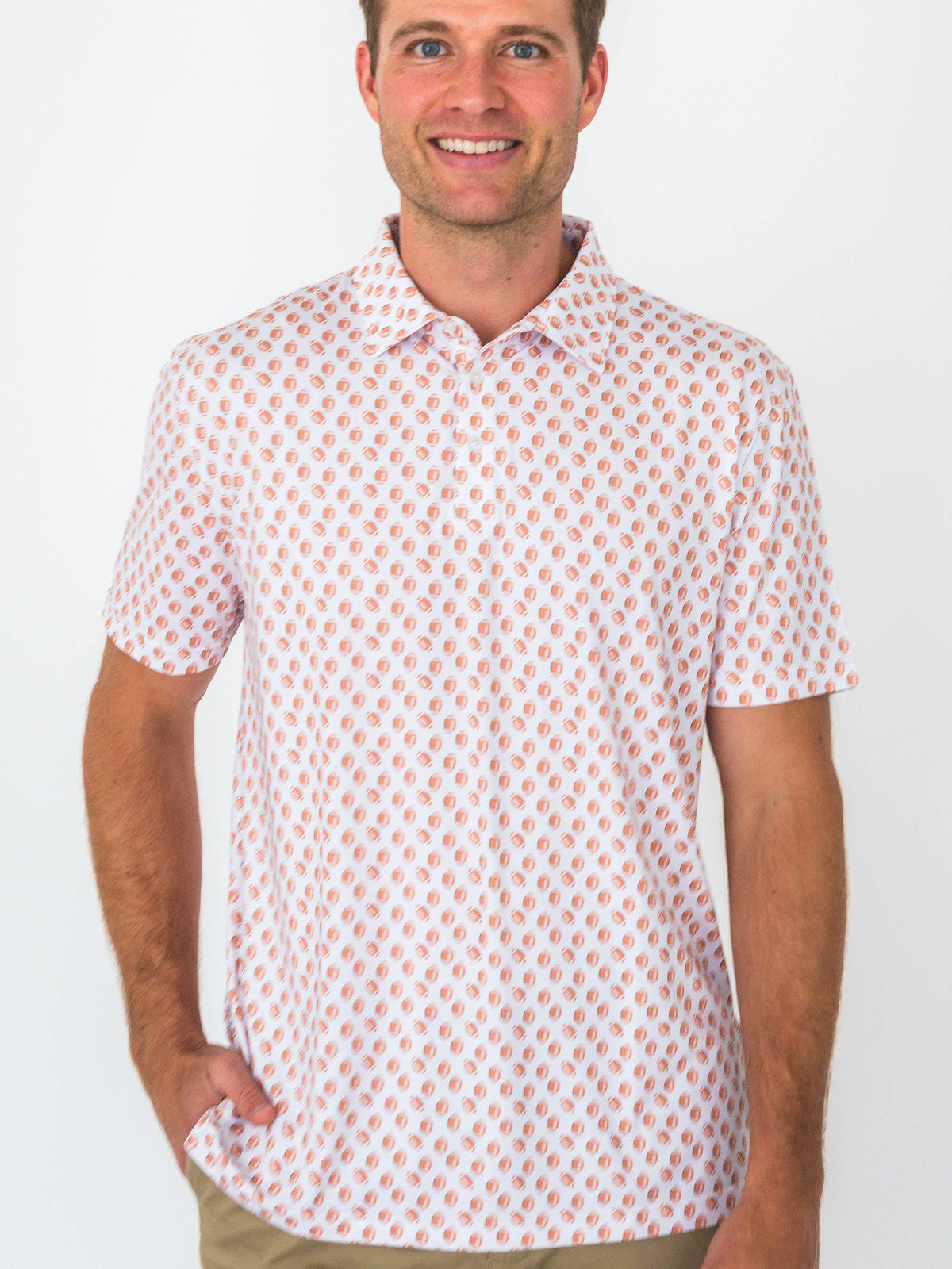 Men's Football Frenzy Short Sleeve Performance Polo