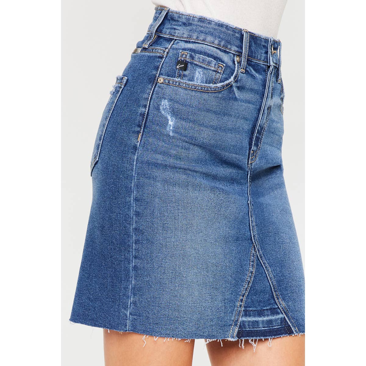 Stretch Denim Skirt