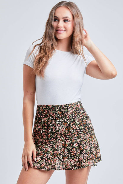 Dropped Tier Skort: TINY FLOWER