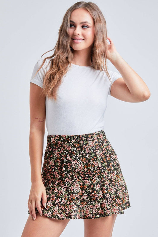 Dropped Tier Skort: TINY FLOWER