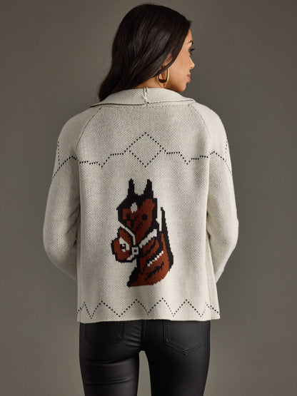 Ivory Horse Cardigan