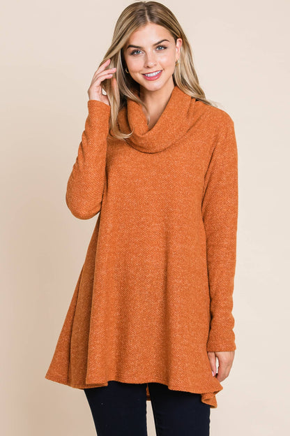 COWL NECK KNIT TUNIC