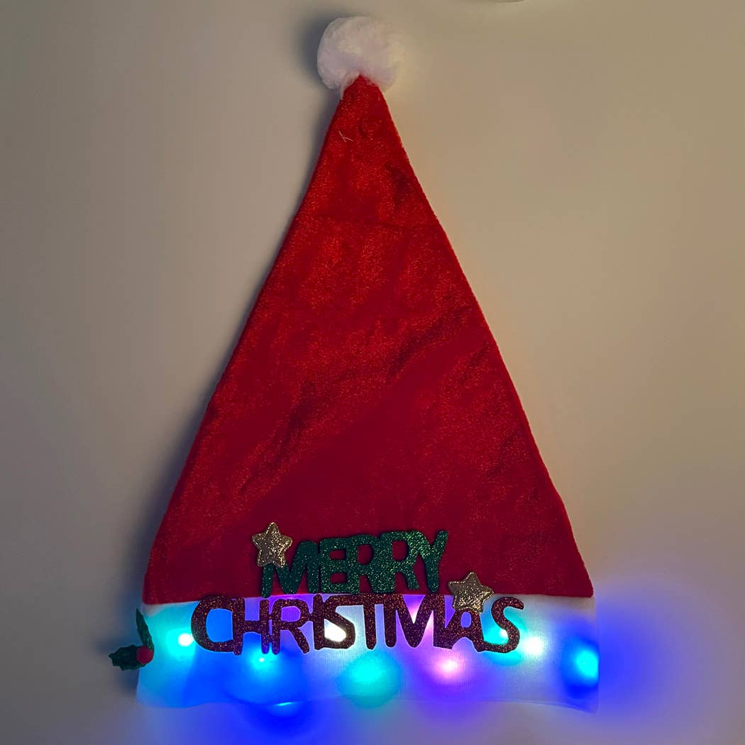 Light-Up Merry Christmas Santa Hat