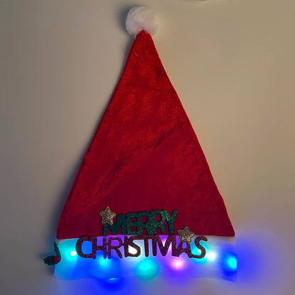 Light-Up Merry Christmas Santa Hat