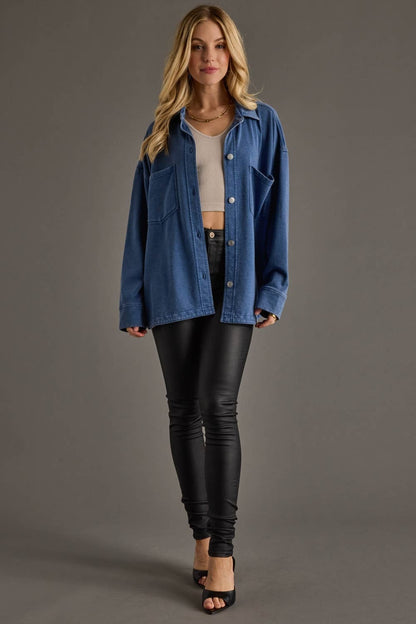 Dk. Blue Super Soft Button Up