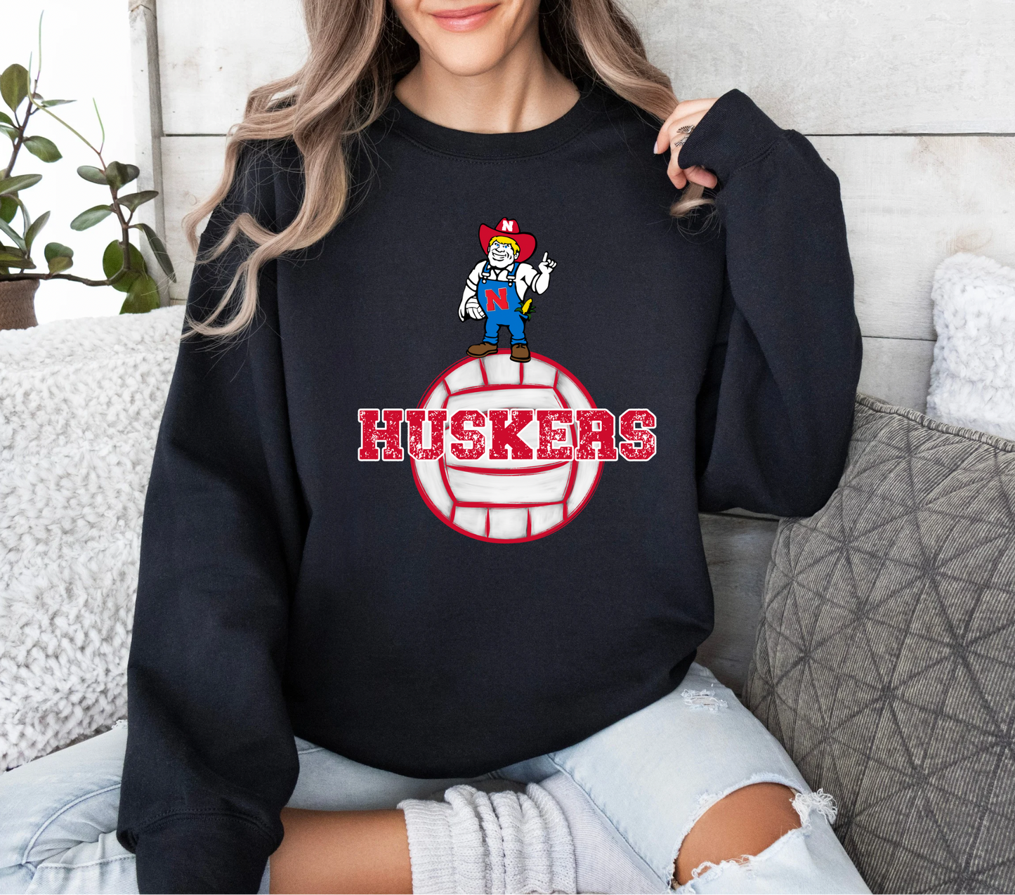 Nebraska Volleyball Mascot Crewneck