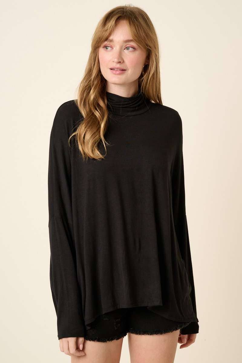 BAMBOO OVERSIZED MOCK NECK