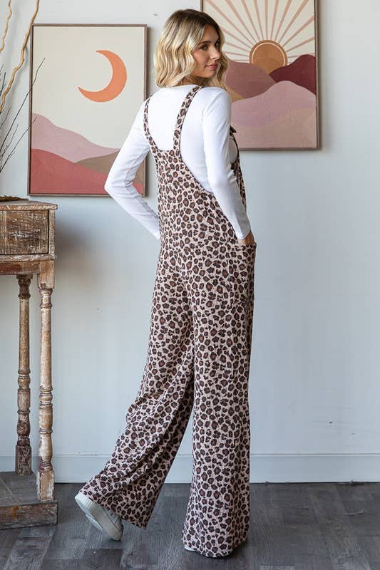 ANIMAL PRINT OVERALL JUMPSUIT
