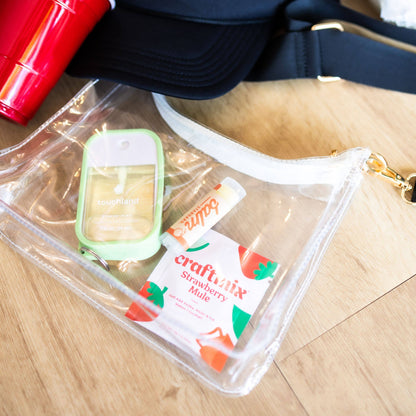 White/Black Clear Stadium Bag