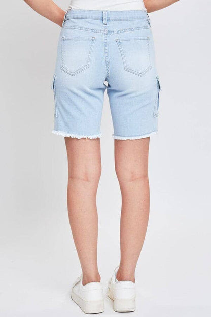 Cargo Bermuda With Frayed Hem