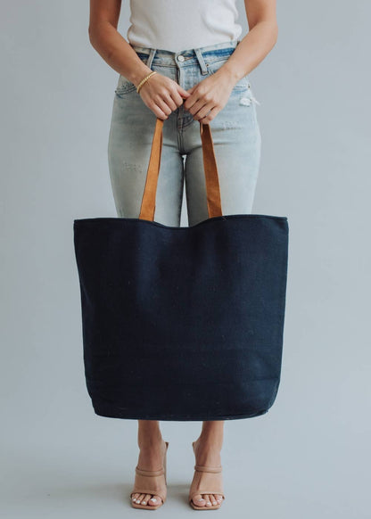 Navy Drink By The Pool Tote