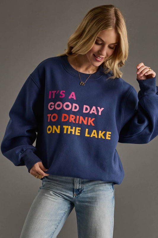 Dk. Blue Drink On The Lake Sweatshirt