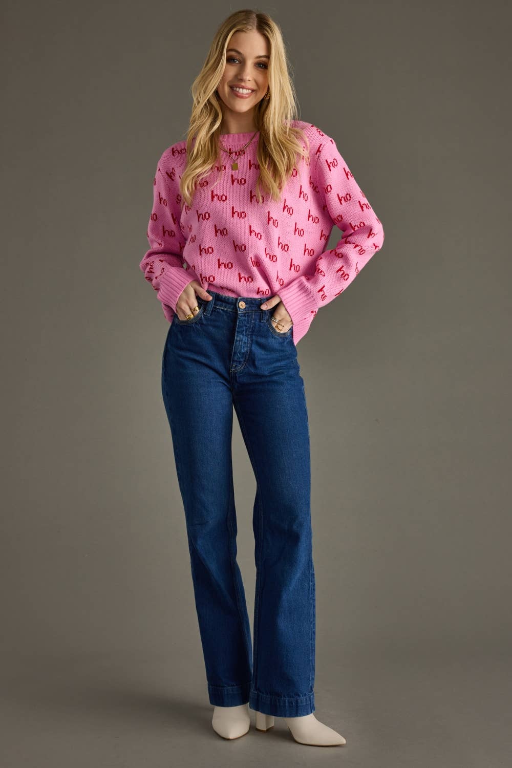 Pink Ho Ho Ho Sweater