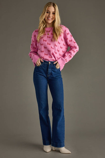 Pink Ho Ho Ho Sweater
