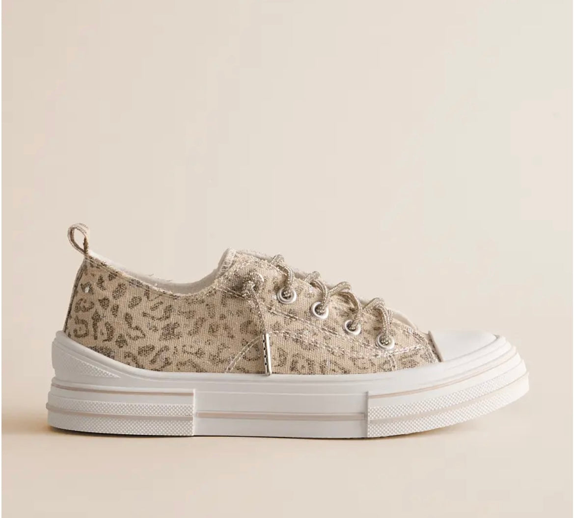 Aman Leopard Sneaker-Natural