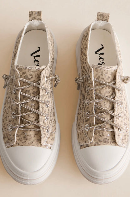 Aman Leopard Sneaker-Natural