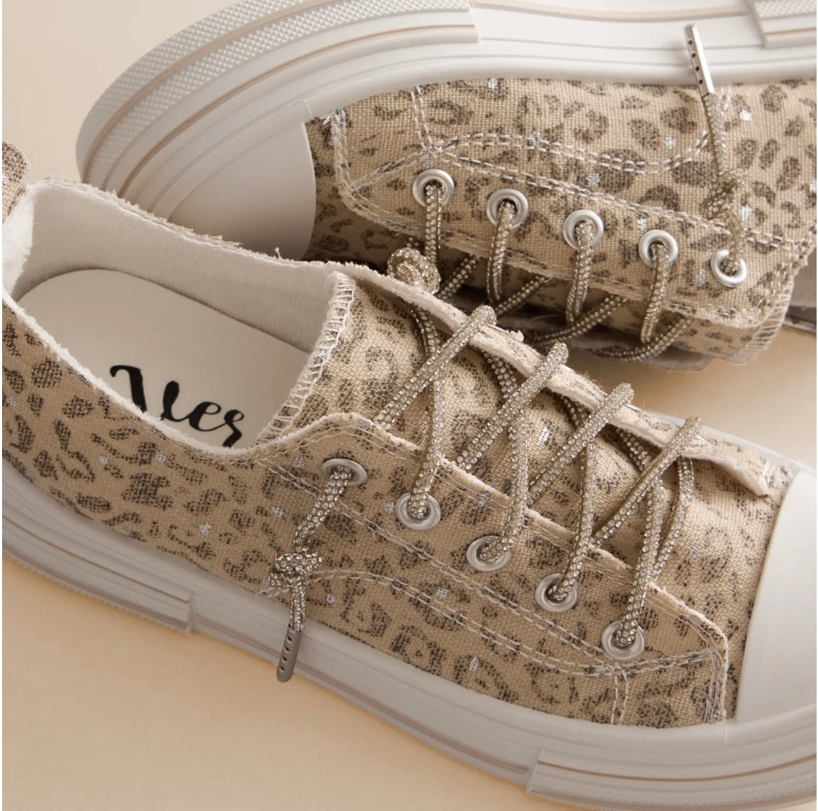 Aman Leopard Sneaker-Natural