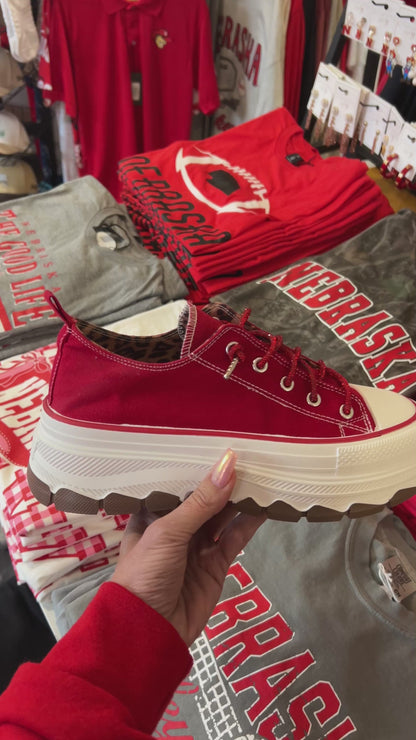 Red Piper Platform Sneaker